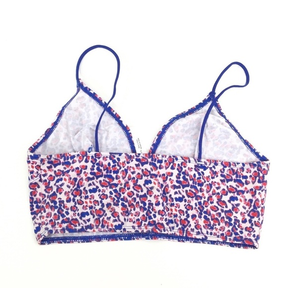 UO Out From Under Cheetah Print Crop Top Bra M - Picture 2 of 4